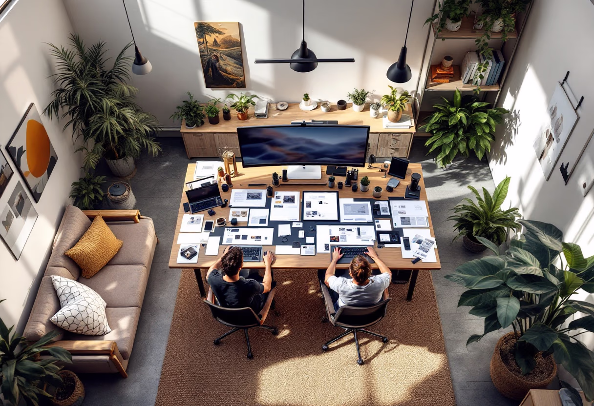 image of studio setting (for a game development company)