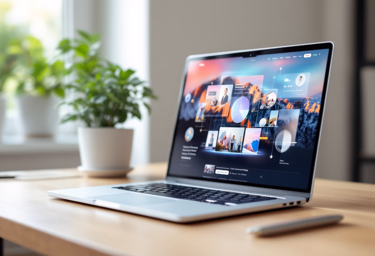 [digital project] image of a graphic design on a screen (for a web design agency)